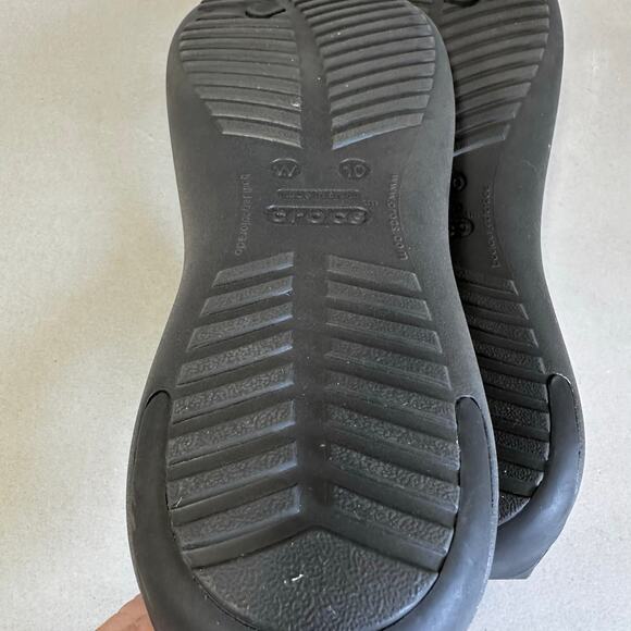 Crocs Sexi flip flop t-strap comfort rubber sandal in black women's size 10 - Picture 10 of 13